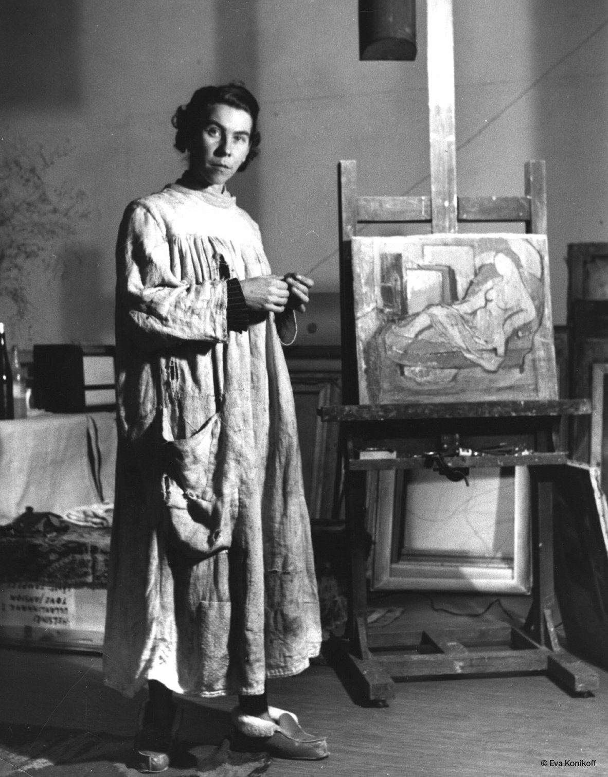 Tove Jansson maler Eva Konikoff. Foto: Tove Jansson Estate.