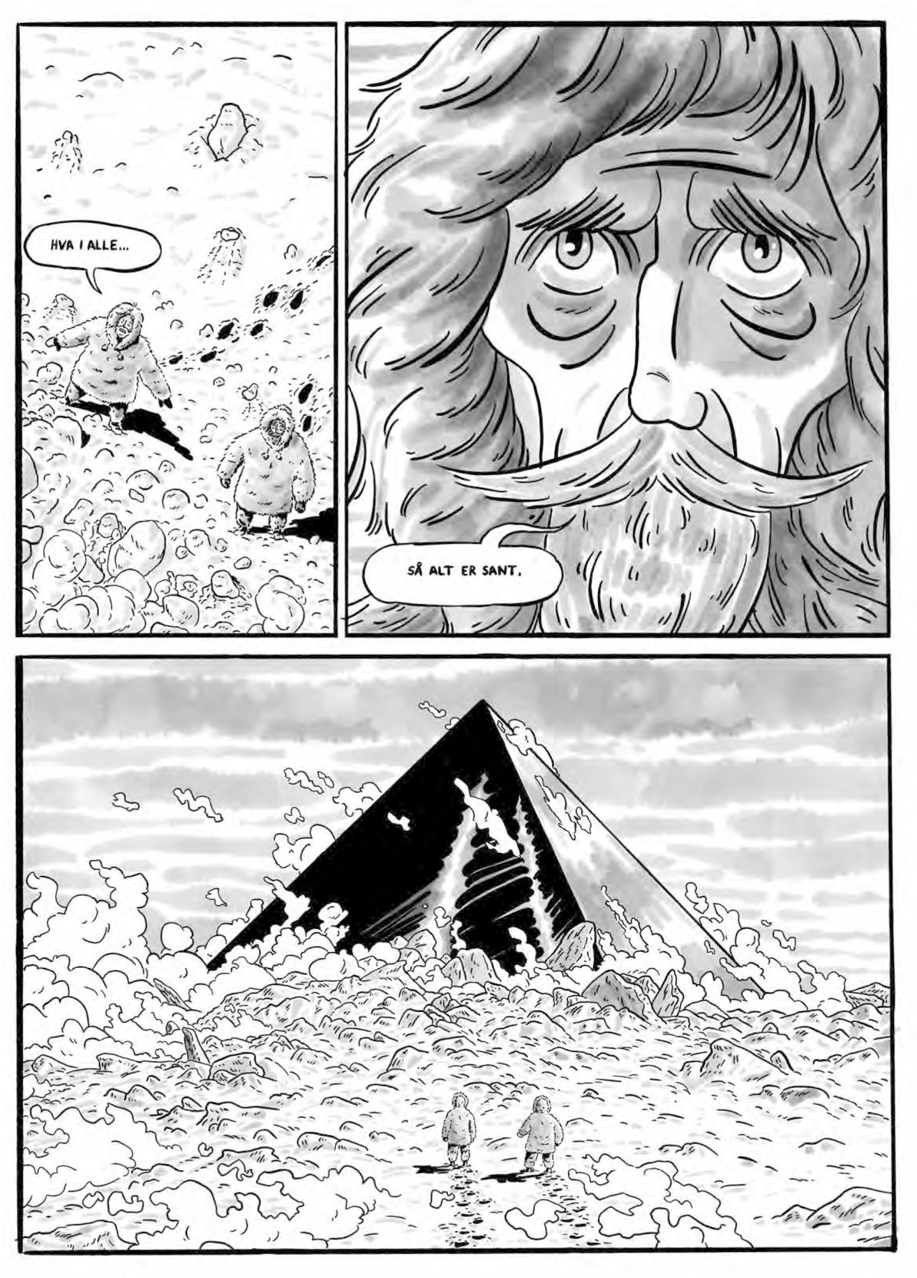Side 6 fra *Ultima Thule* (2021) av Didrik Magnus-Andresen, publisert av Jippi forlag.